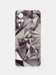 Серый металлик силиконовый чехол на Vivo Y31/Y53s 4G / Виво Y31 прозрачный, с рисунком, защита камеры