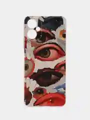 Кремовый чехол на Tecno Spark 9 Pro / Текно Спарк 9 Про прозрачный, с рисунком, защита камеры