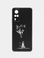 Серый меланж силиконовый чехол на Vivo Y31/Y53s 4G / Виво Y31 прозрачный, с рисунком, защита камеры