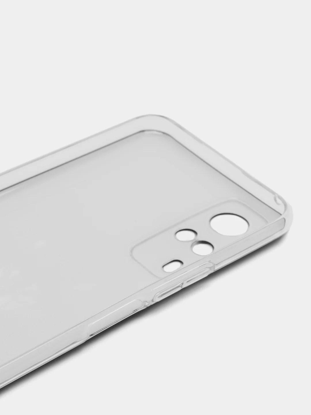 Серый меланж силиконовый чехол на Vivo Y31/Y53s 4G / Виво Y31 прозрачный, с рисунком, защита камеры