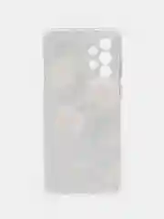 Кораллово-розовый чехол на Samsung Galaxy A33 5G / Галакси А33 5G прозрачный, с рисунком, защита камеры