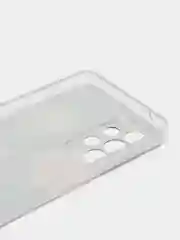 Кораллово-розовый чехол на Samsung Galaxy A33 5G / Галакси А33 5G прозрачный, с рисунком, защита камеры