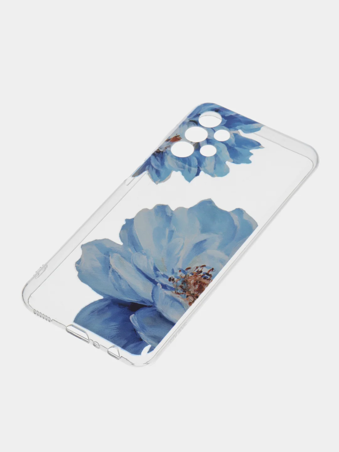 Лазурный чехол силиконовый на Samsung Galaxy A23 / Самсунг А23 прозрачный с рисунком, защита камеры