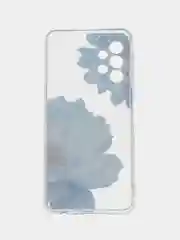 Лазурный чехол силиконовый на Samsung Galaxy A23 / Самсунг А23 прозрачный с рисунком, защита камеры