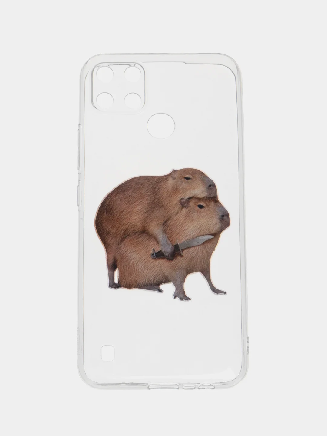 Бежевый силиконовый чехол на Oppo Realme C21Y/C25Y / Оппо Реалми C21Y/C25Y прозрачный, с рисунком