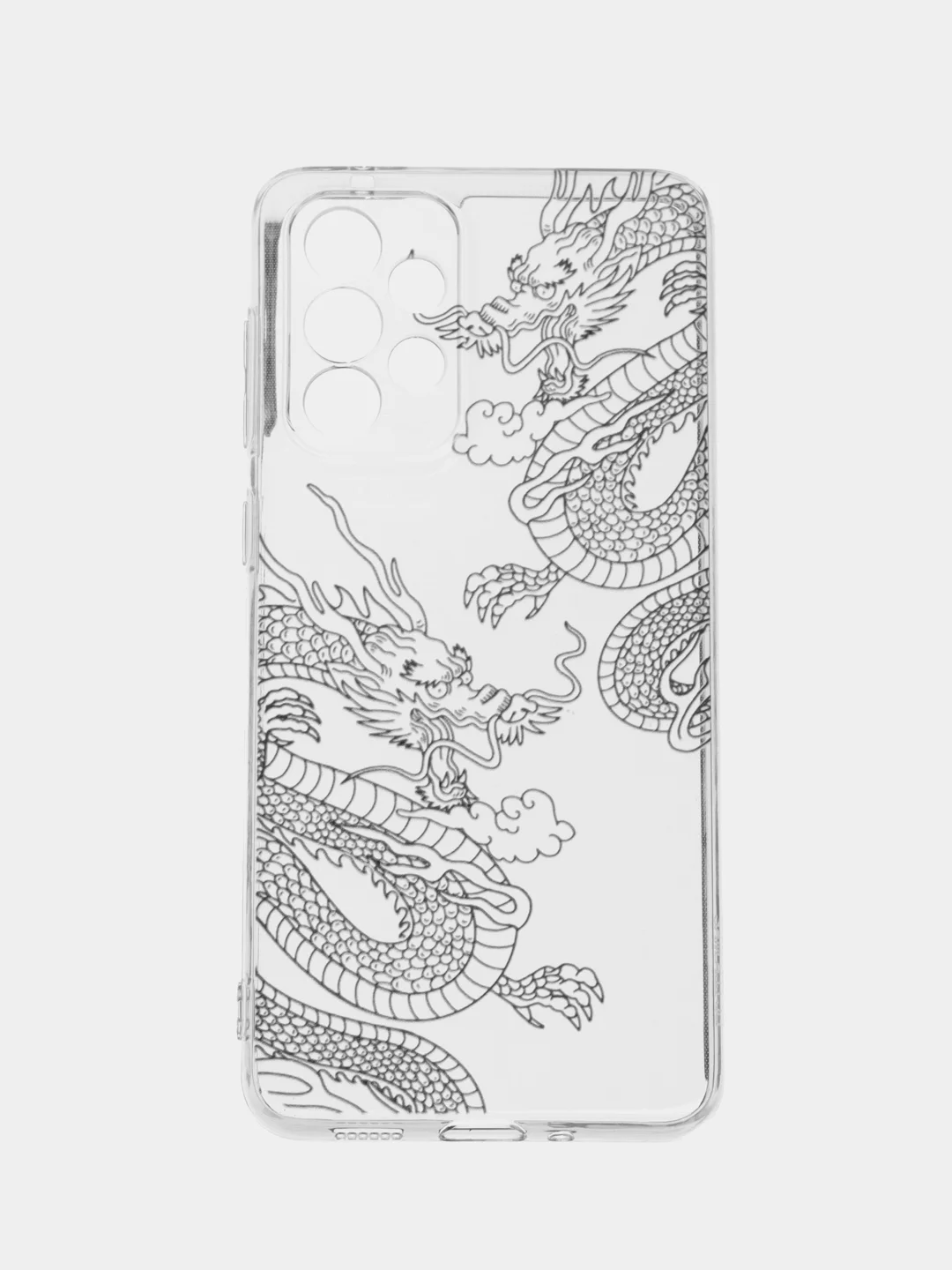 Пудровый чехол на Samsung Galaxy A33 5G / Галакси А33 5G прозрачный, с рисунком, защита камеры