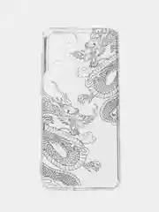 Пудровый чехол на Samsung Galaxy A33 5G / Галакси А33 5G прозрачный, с рисунком, защита камеры