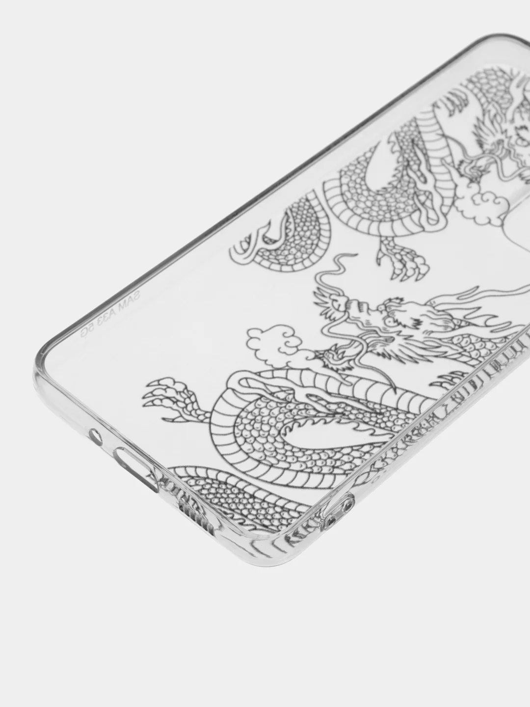 Пудровый чехол на Samsung Galaxy A33 5G / Галакси А33 5G прозрачный, с рисунком, защита камеры