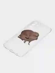 Бежевый чехол силиконовый на Samsung Galaxy A23 / Самсунг А23 прозрачный с рисунком, защита камеры