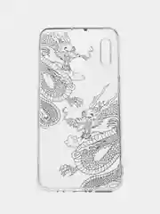 Пудровый чехол на Huawei P30 Lite/Honor 20S/20 Lite 2020 / Хонор 20 Lite прозрачный, с рисунком