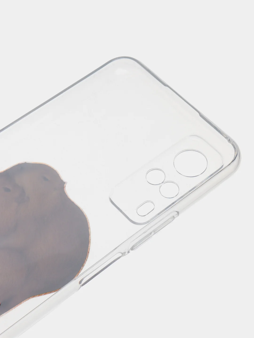 Бежевый силиконовый чехол на Vivo Y31/Y53s 4G / Виво Y31 прозрачный, с рисунком, защита камеры