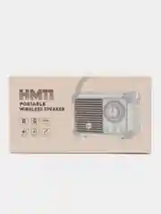 Черный колонка "Ретро радио" портативная, Fm, USB, Bluetooth