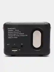 Черный колонка "Ретро радио" портативная, Fm, USB, Bluetooth