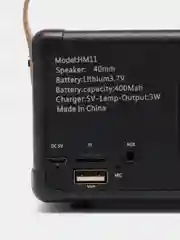 Черный колонка "Ретро радио" портативная, Fm, USB, Bluetooth