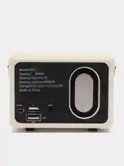 Бежевый колонка "Ретро радио" портативная, Fm, USB, Bluetooth