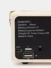 Бежевый колонка "Ретро радио" портативная, Fm, USB, Bluetooth