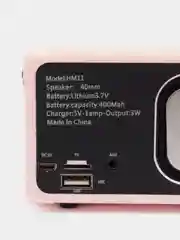 Бежевый колонка "Ретро радио" портативная, Fm, USB, Bluetooth