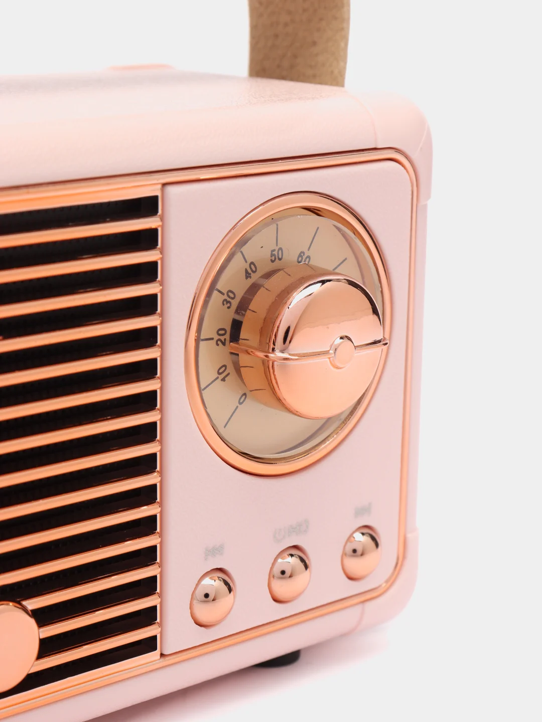 Бежевый колонка "Ретро радио" портативная, Fm, USB, Bluetooth