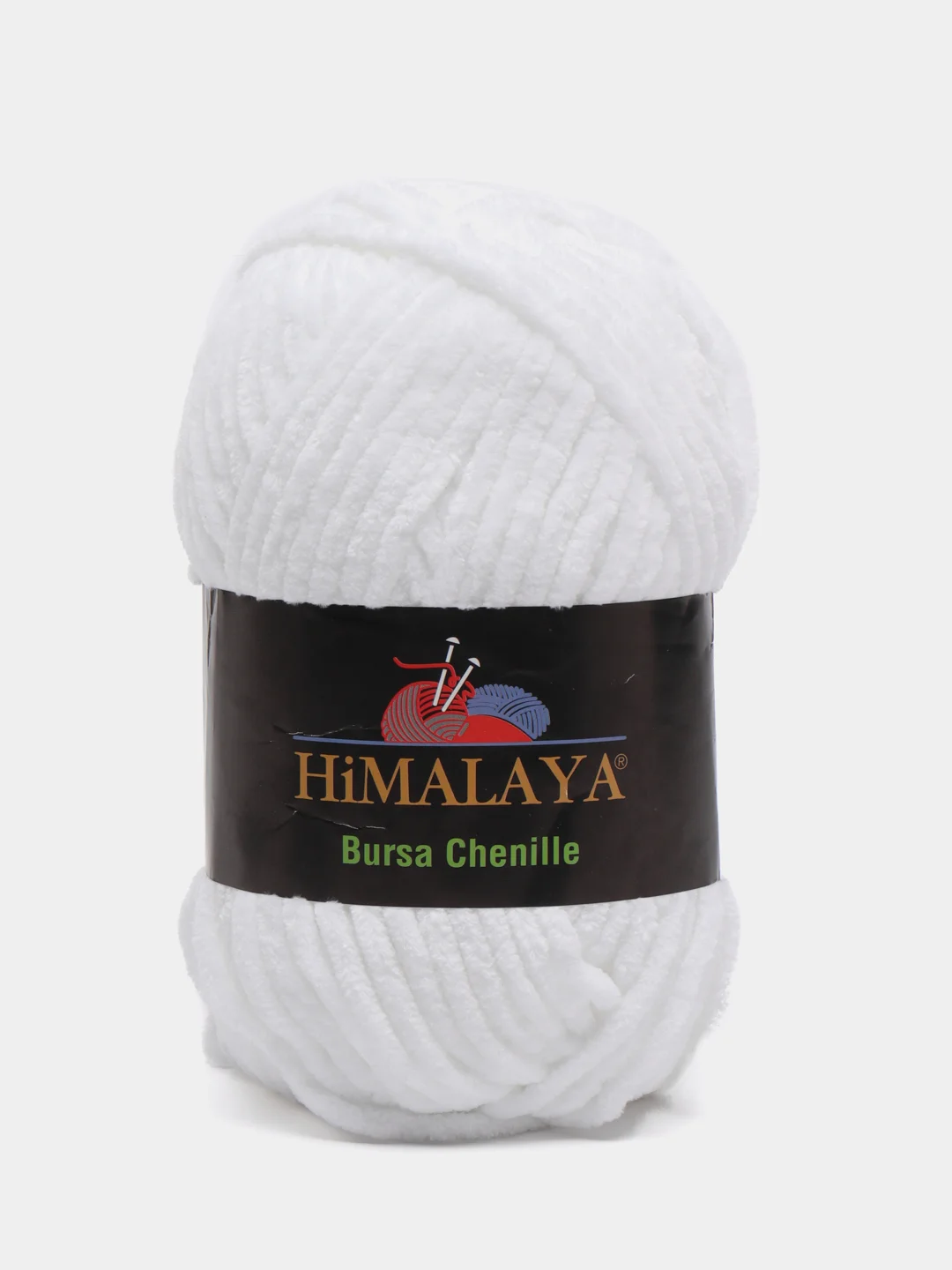 Белый плюшевая пряжа Himalaya Bursa Chenille, 100 г, 120 м