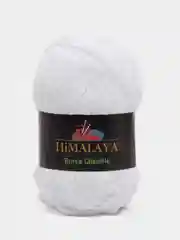 Белый плюшевая пряжа Himalaya Bursa Chenille, 100 г, 120 м