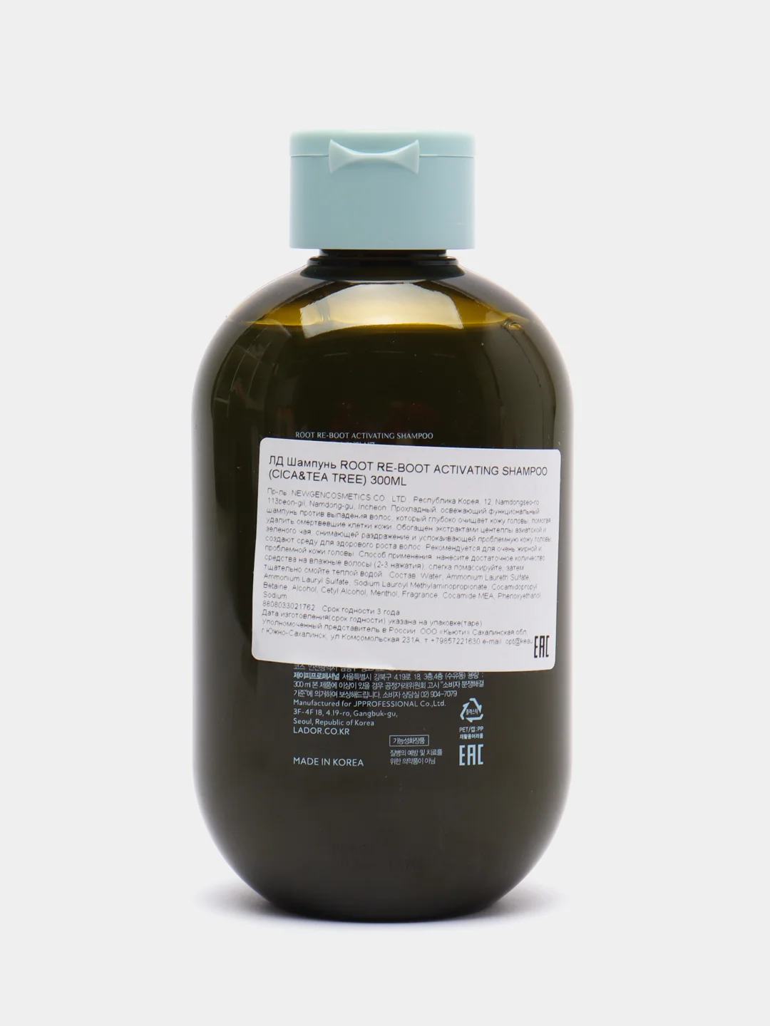Шампунь для жирной и проблемной кожи головы, освежающий, Lador (Cica & Tea Tree), 300 мл