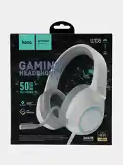 Белый наушники накладные, игровые Hoco W108, полноразмерная гарнитура, с микрофоном