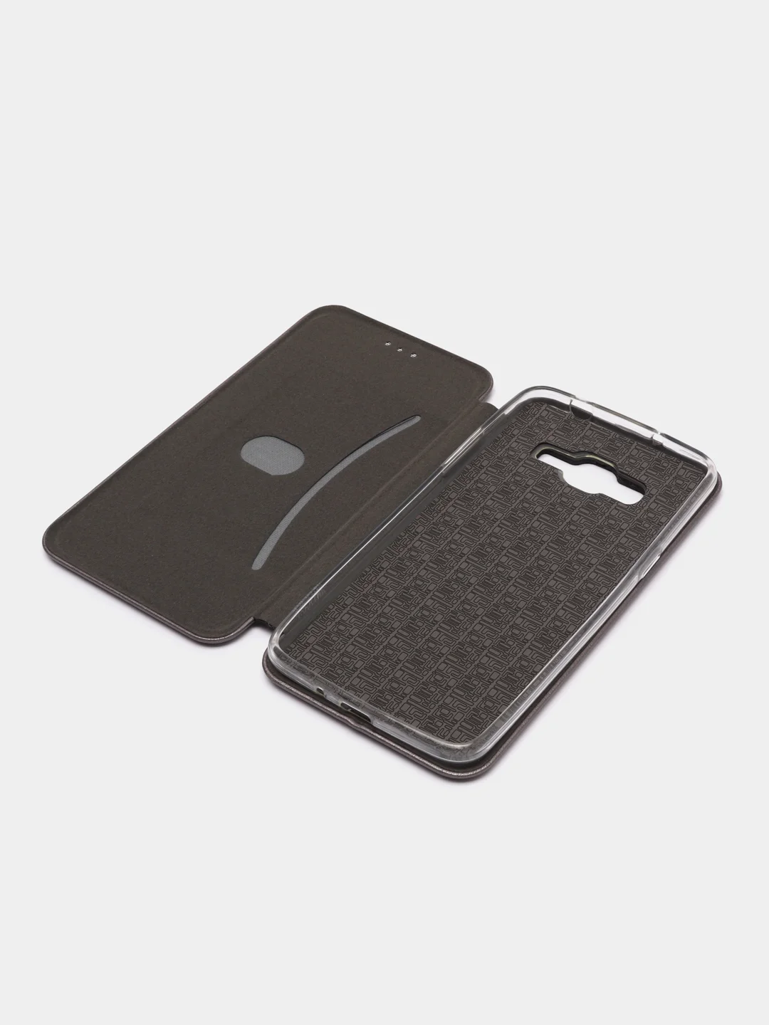 Серый чехол книжка для Samsung J1(16), J2 Prime, J3(16), J5(17), J6, J8