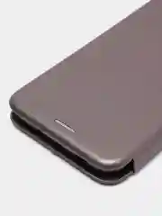 Серый чехол книжка для Samsung J1(16), J2 Prime, J3(16), J5(17), J6, J8