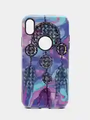Фиолетовый чехол со стелянной панелью  iPhone 11/11 Pro/X / XS/XR /6/ 7+/8+/ 7 / 8 / SE 2020 / 11 Max
