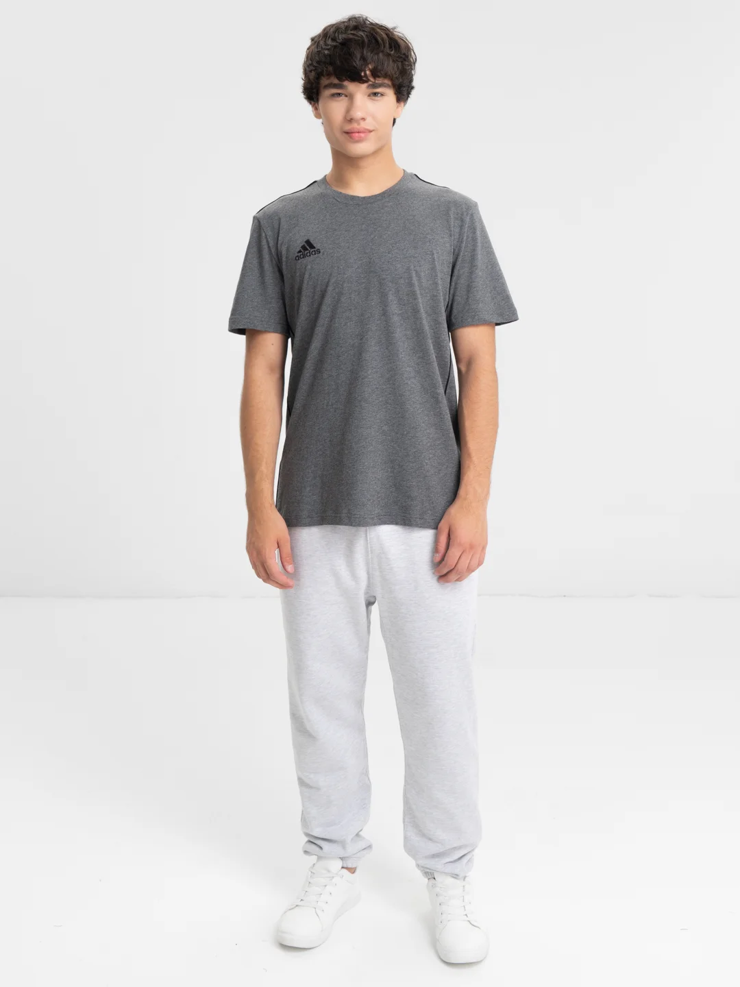 Серый футболка Core 18 Tee, мужская, из хлопка, серая