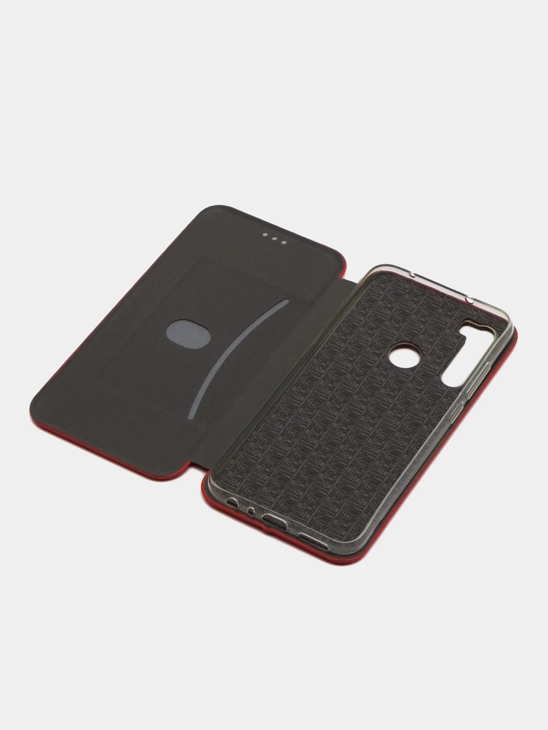 Красный чехол-книжка с карточкой для Xiaomi Redmi Note 8