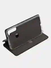 Черный чехол-книжка с карточкой для Xiaomi Redmi Note 8