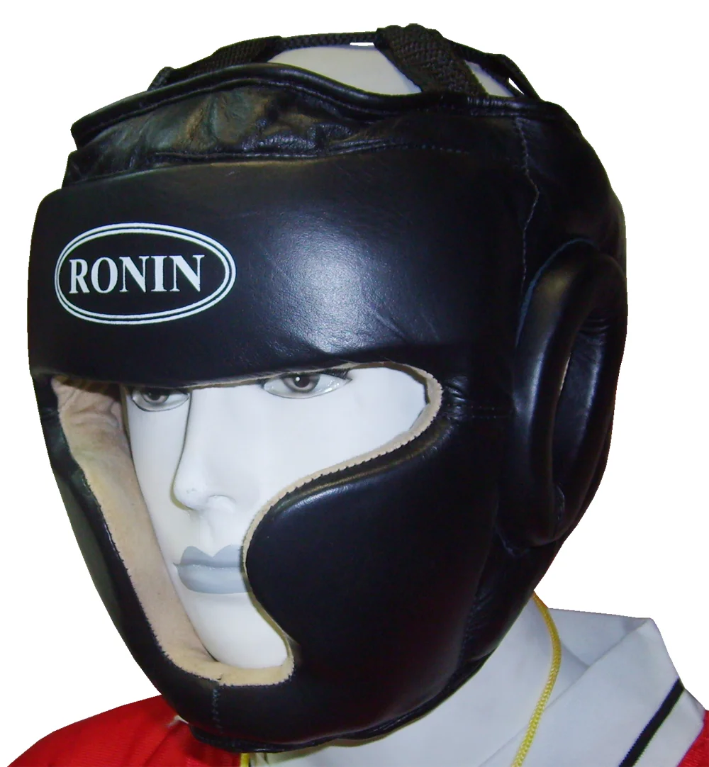 Черный шлем боксёрский, тренировочный, RONIN
