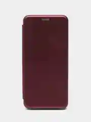 Бордовый чехол-книжка для Realme C11 (2020), C12, C35