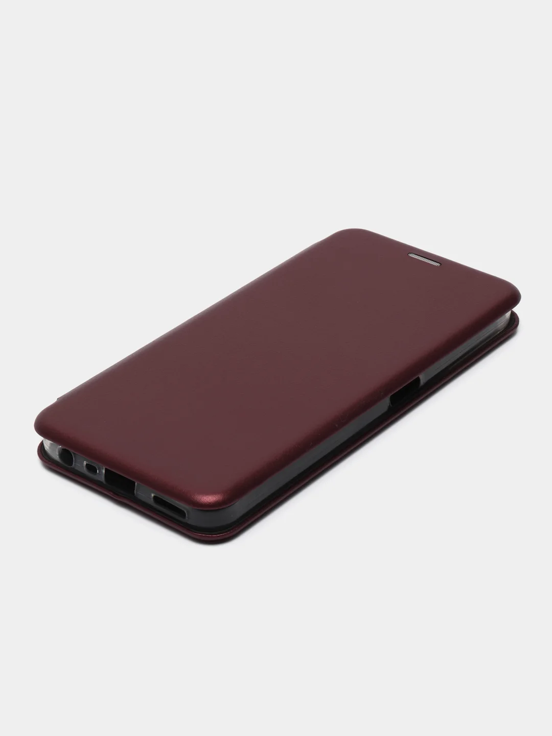 Бордовый чехол-книжка для Realme C11 (2020), C12, C35