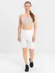 Белый велосипедки в рубчик, спортивные