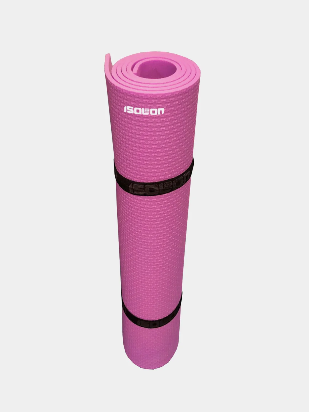 Розовый коврик для фитнеса, гимнастики, йоги, спорта Isolon Fitness 5 мм, 140х50 см