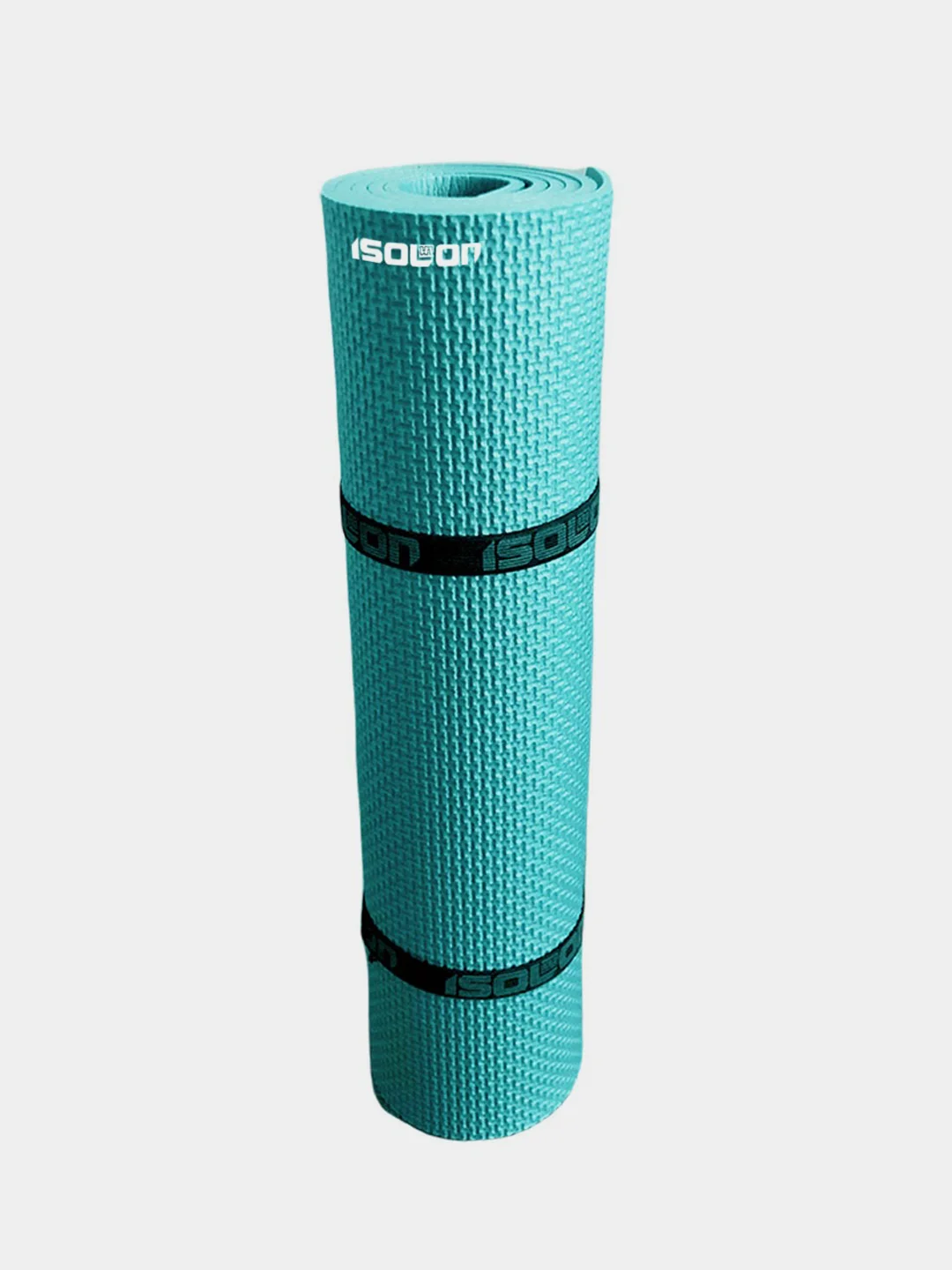 Бирюзовый коврик для фитнеса, гимнастики, йоги, спорта Isolon Fitness 5 мм, 140х50 см