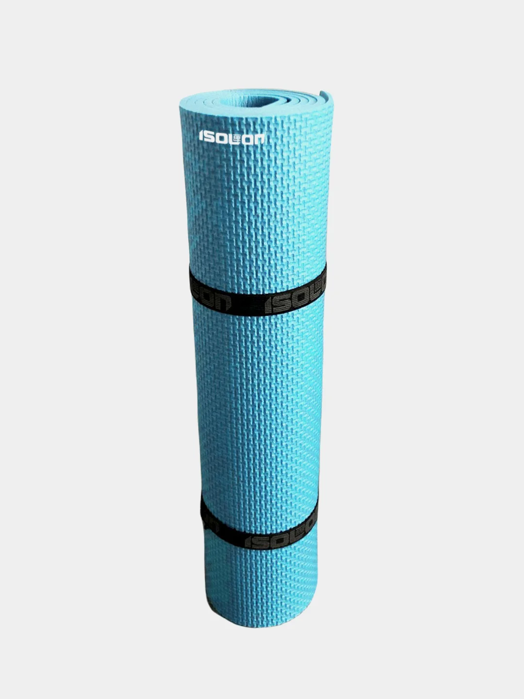 Бирюзовый коврик для фитнеса, гимнастики, йоги, спорта Isolon Fitness 5 мм, 140х50 см