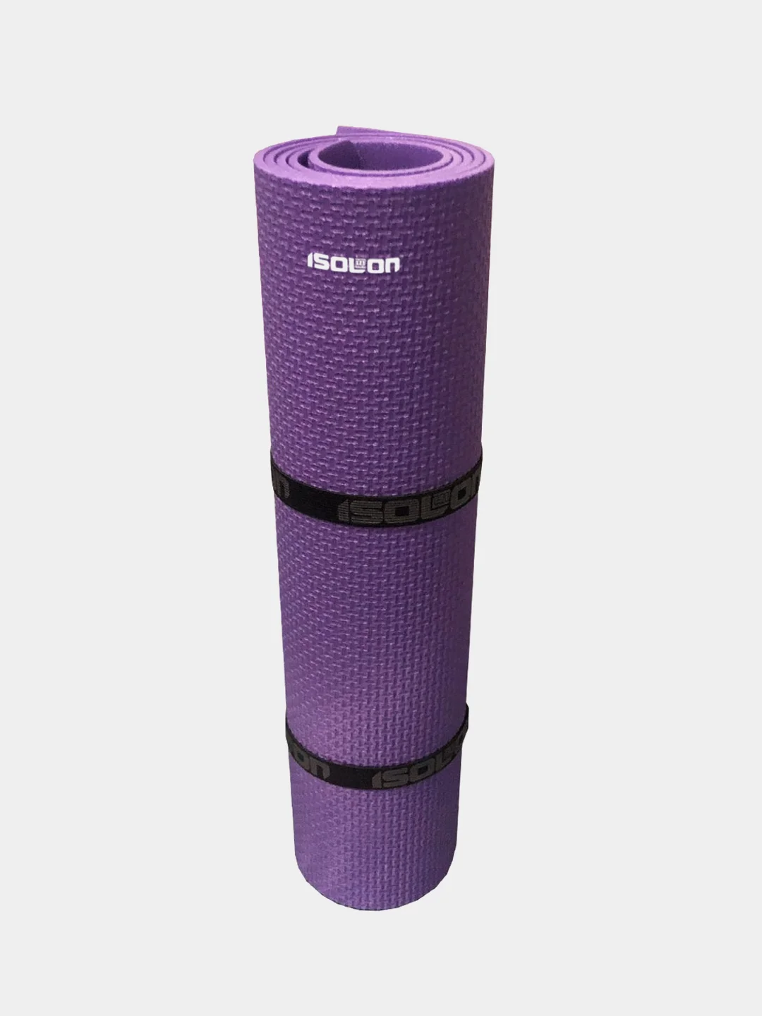 Фиолетовый коврик для фитнеса, гимнастики, йоги, спорта Isolon Fitness 5 мм, 140х50 см