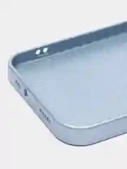 Небесно-голубой силиконовый чехол на iPhone 13, 13 Pro, 13 Pro Max, со стеклянной панелью