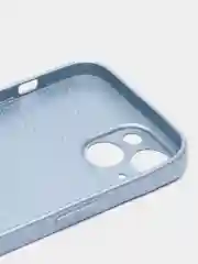 Небесно-голубой силиконовый чехол на iPhone 13, 13 Pro, 13 Pro Max, со стеклянной панелью