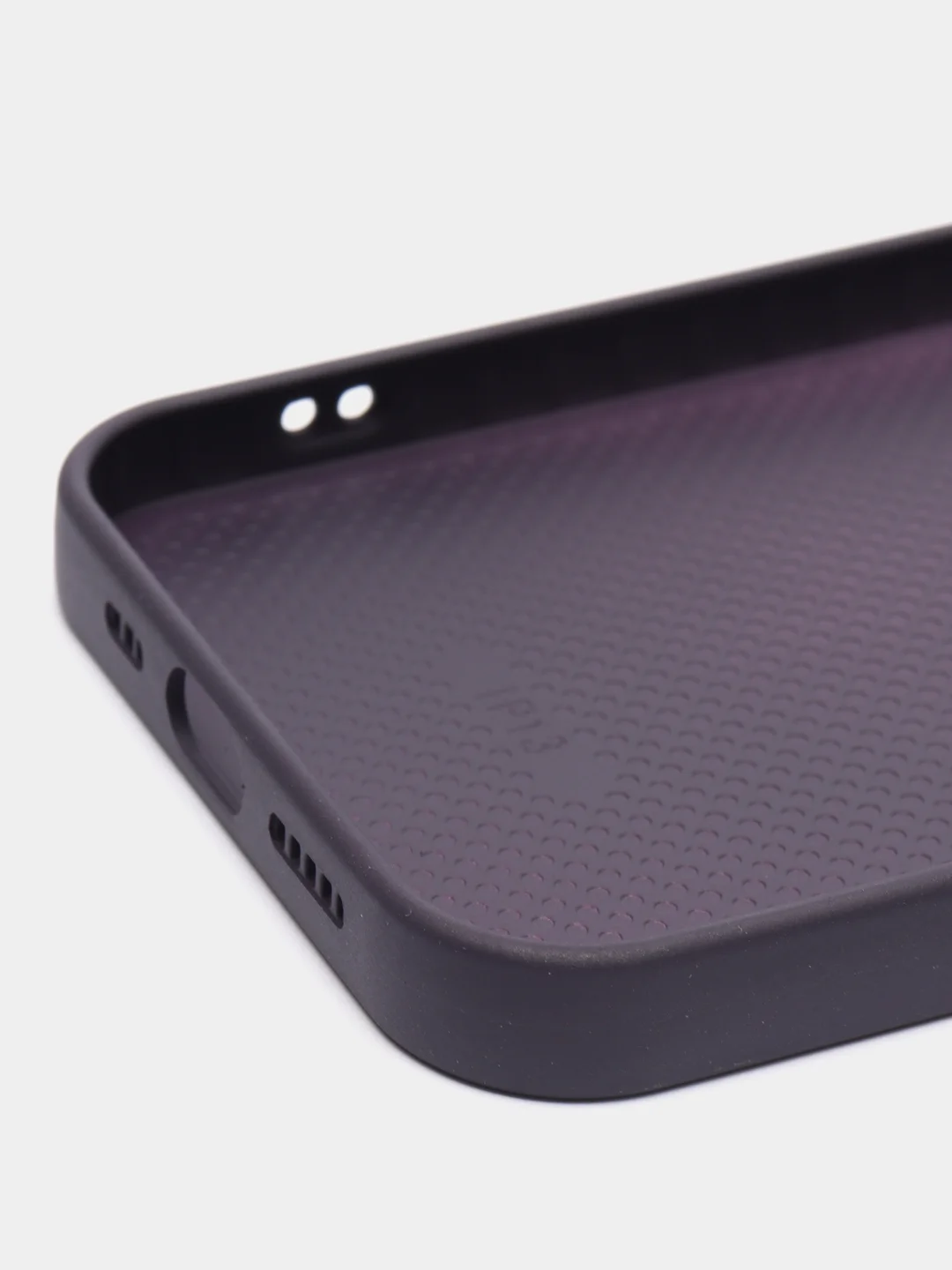 Фиолетовый силиконовый чехол на iPhone 13, 13 Pro, 13 Pro Max, со стеклянной панелью