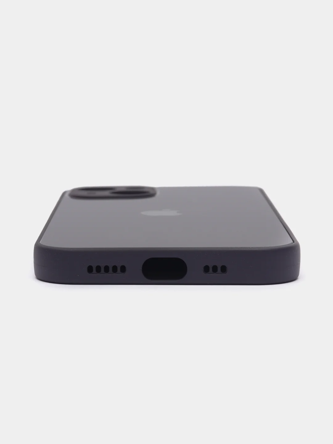 Фиолетовый силиконовый чехол на iPhone 13, 13 Pro, 13 Pro Max, со стеклянной панелью