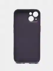 Пурпурный чехол силиконовый со стеклянной панелью для iPhone 13