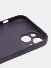 Пурпурный чехол силиконовый со стеклянной панелью для iPhone 13