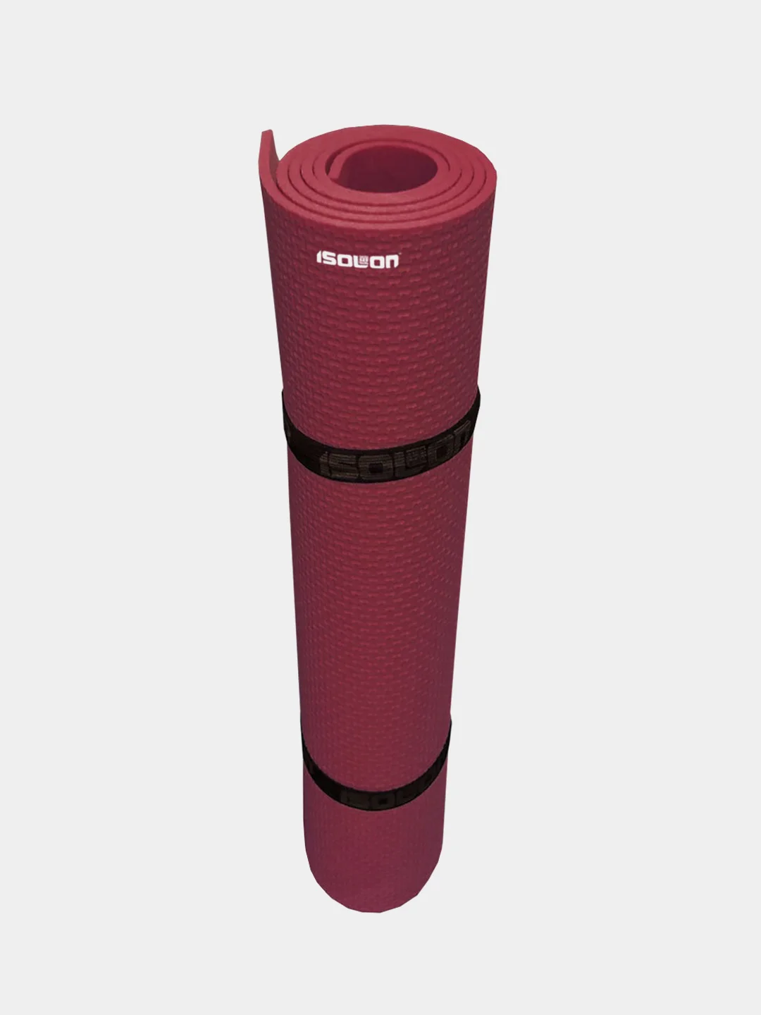 Бордовый коврик для фитнеса, гимнастики, йоги, спорта Isolon Fitness 5 мм, 140х50 см