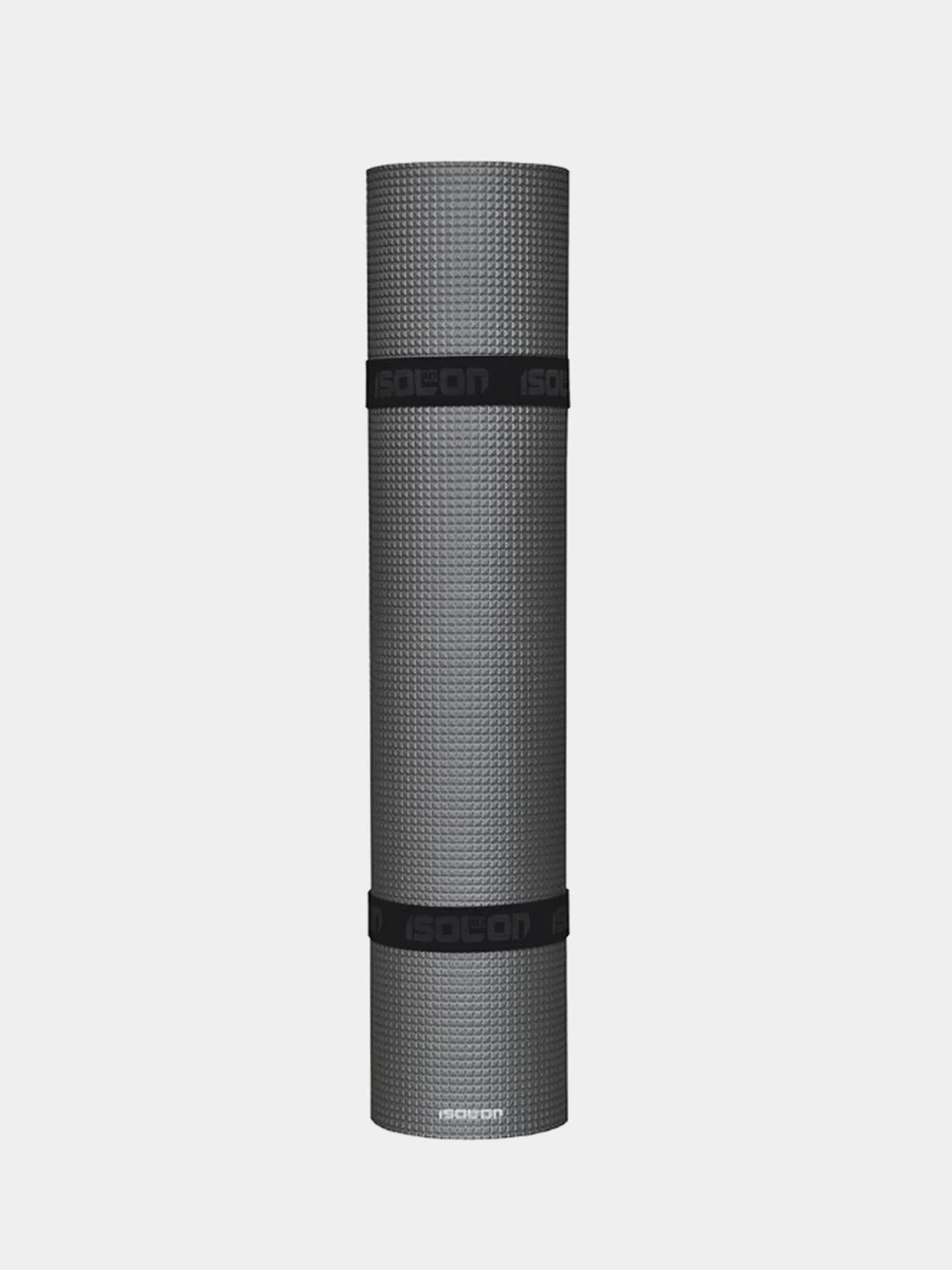 Серый коврик спортивный для зарядки, фитнеса, йоги Isolon Sport 5, 180х60 см