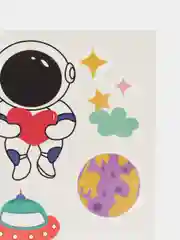 Фиолетовый набор временных переводных татуировок для детей, 9,5 х 5,5