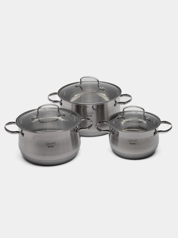 Набор кастрюль Maestro MR-3512-6L 2.9, 5.1, 6.5 л, из 6 предметов
